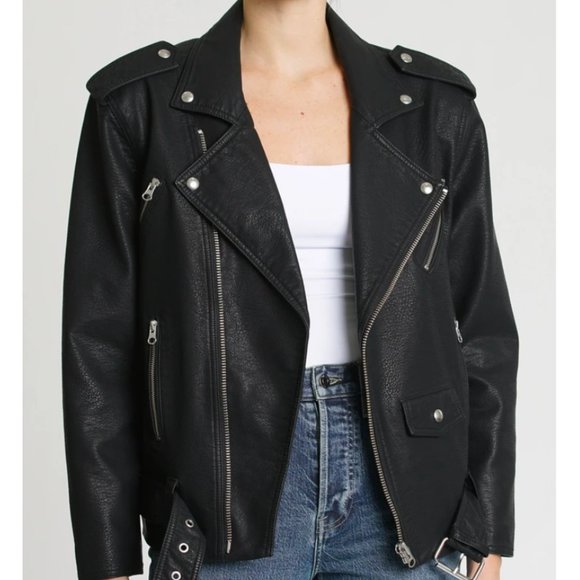 pistola Jackets & Blazers - Pistola Blaine Boyfriend Moto Leather Jacket